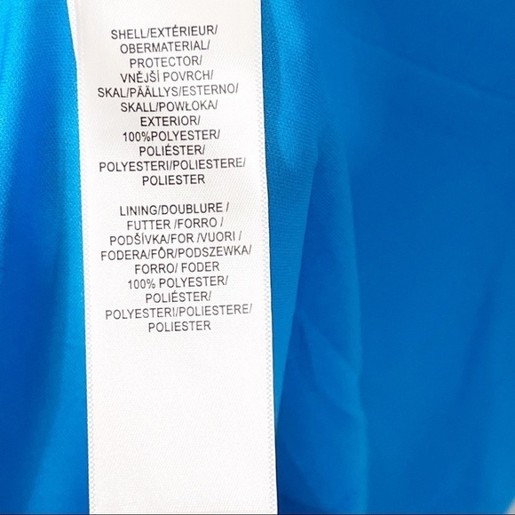 Adrianna Papell Electric Blue Twist Front Gauzy Crepe Knee Length Dress 8 US NWT - Picture 7 of 9